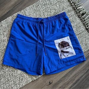rare Supervsn Studios Spaceman Water Blue Shorts